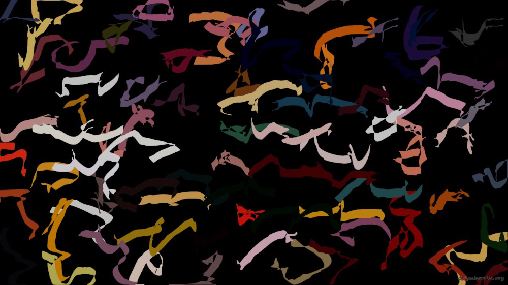 Image 'reflets — paint action sequence — iterative processes 4 8'.