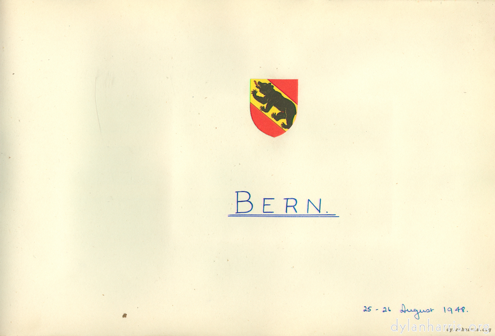 image: Bern 25-26 August 1948.