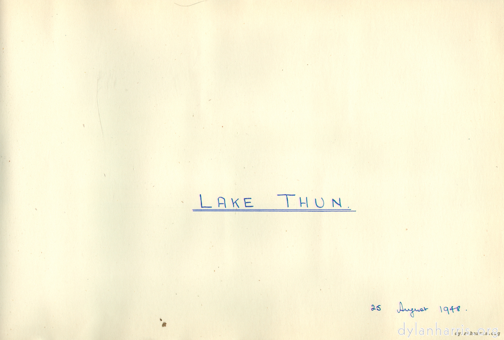 image: Lake Thun 25 August 1948.