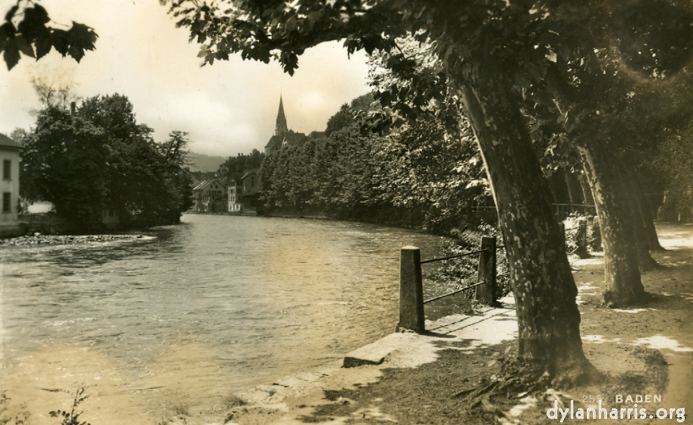 Image: Postcard: 255. Baden [[ River Lummat. ]]