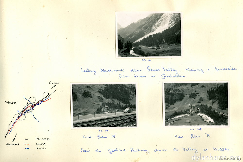 How the Gotthard Railway climbs the Valley at Wassen.