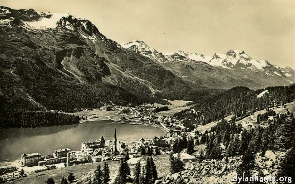 Image: Postcard [[ Village & Baths, St. Moritz. ]]