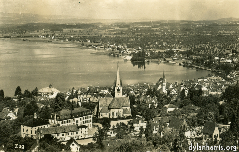 Postcard: Zug [[ Looking N.W. across Lake Zug. ]]